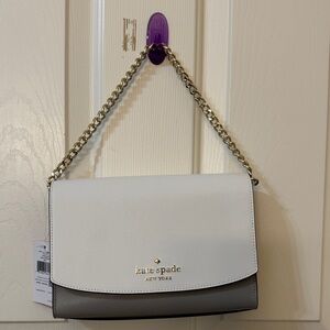 Kate Spade White and Gray Crossbody Bag